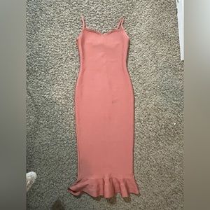 Coral for fitting bandage dress